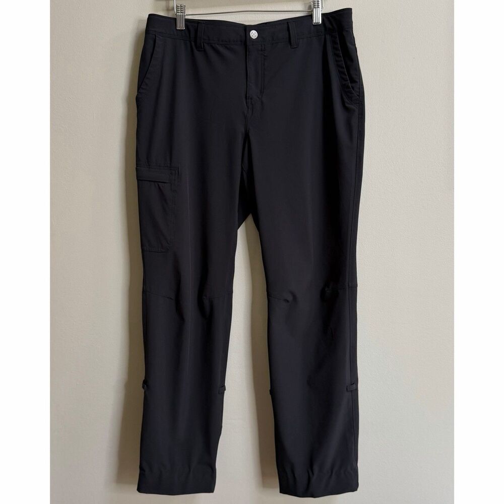 REI Co-Op Black Kornati Regular Fit Convertible Roll-Up Hiking Pants Size 12